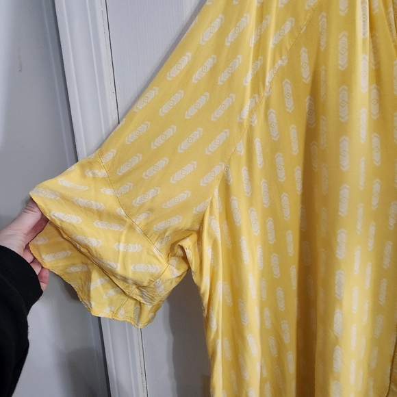 Matilda Jane golden hour yellow button up tribal tunic cottagecore women XXL - Picture 3 of 11